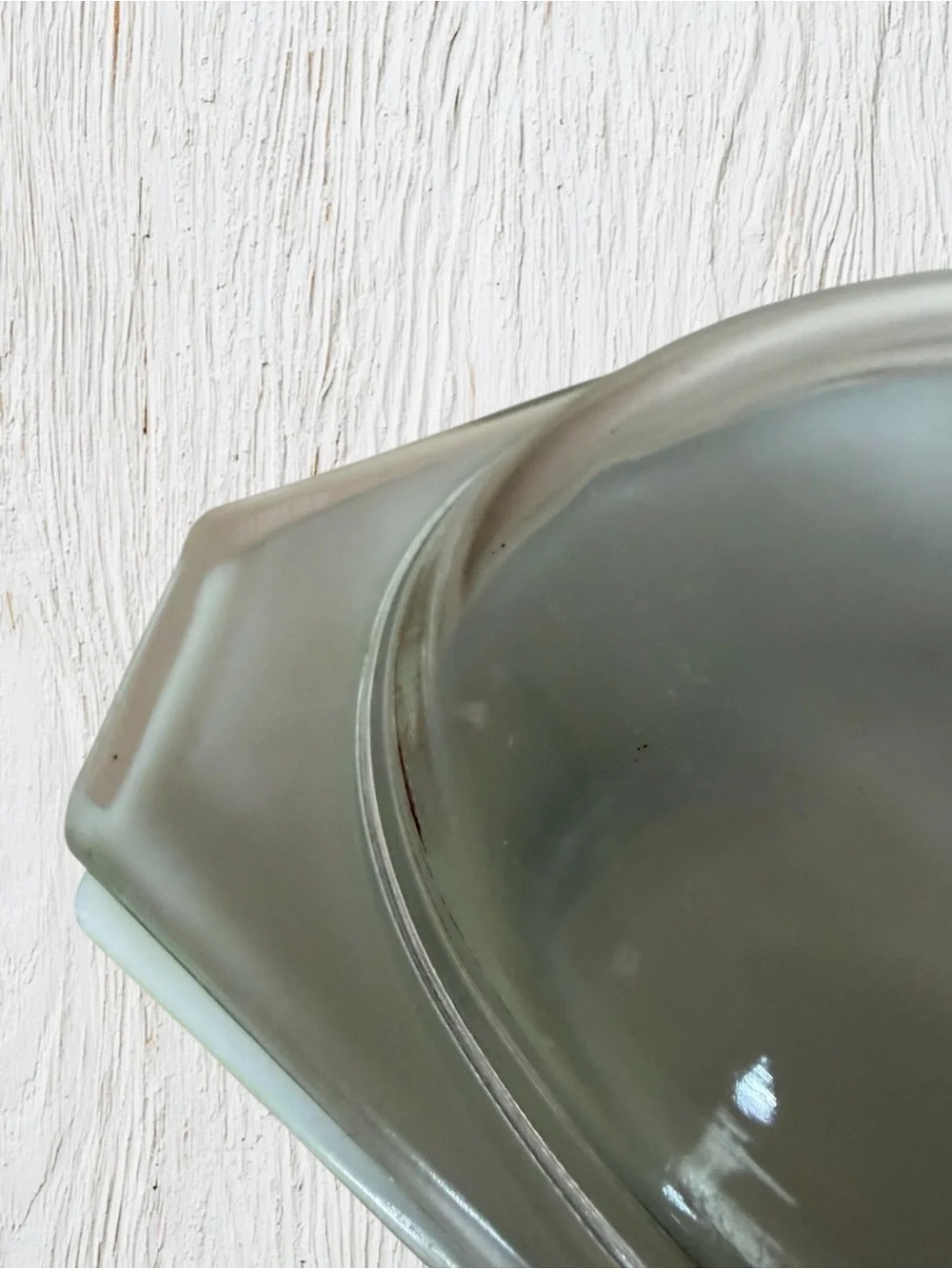 Pyrex Olive Green Floral Covered Casserole Dish